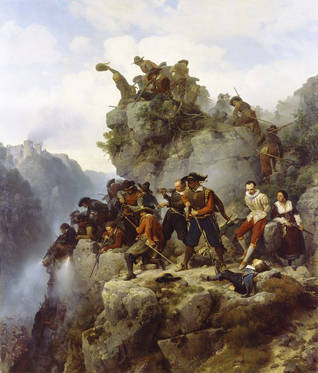 Atiradores no desfiladeiro de Carl Friedrich Lessing