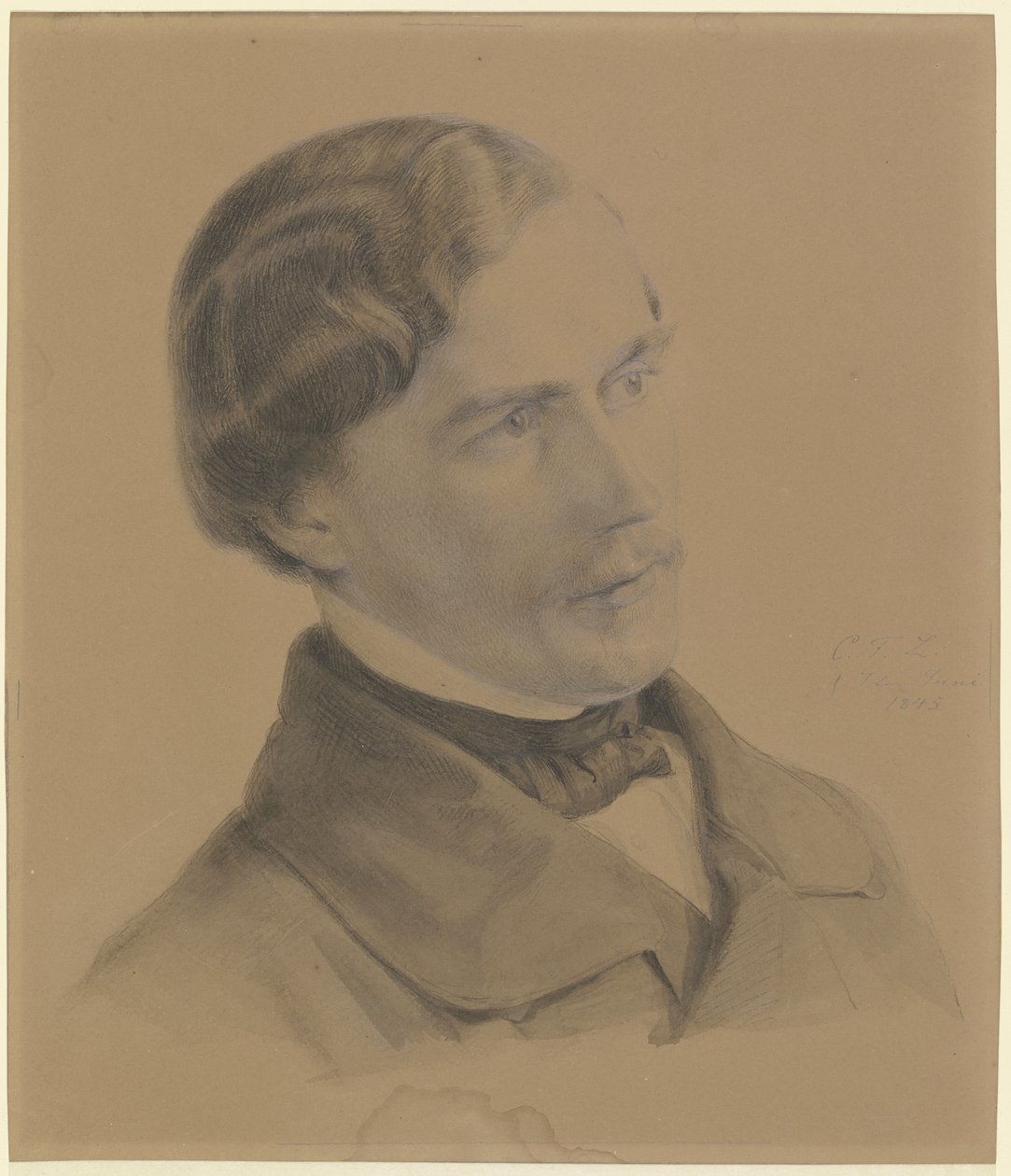 Autorretrato do artista de Carl Friedrich Lessing