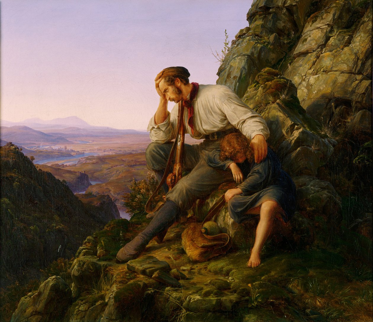 O ladrão e seu filho, 1832 de Carl Friedrich Lessing