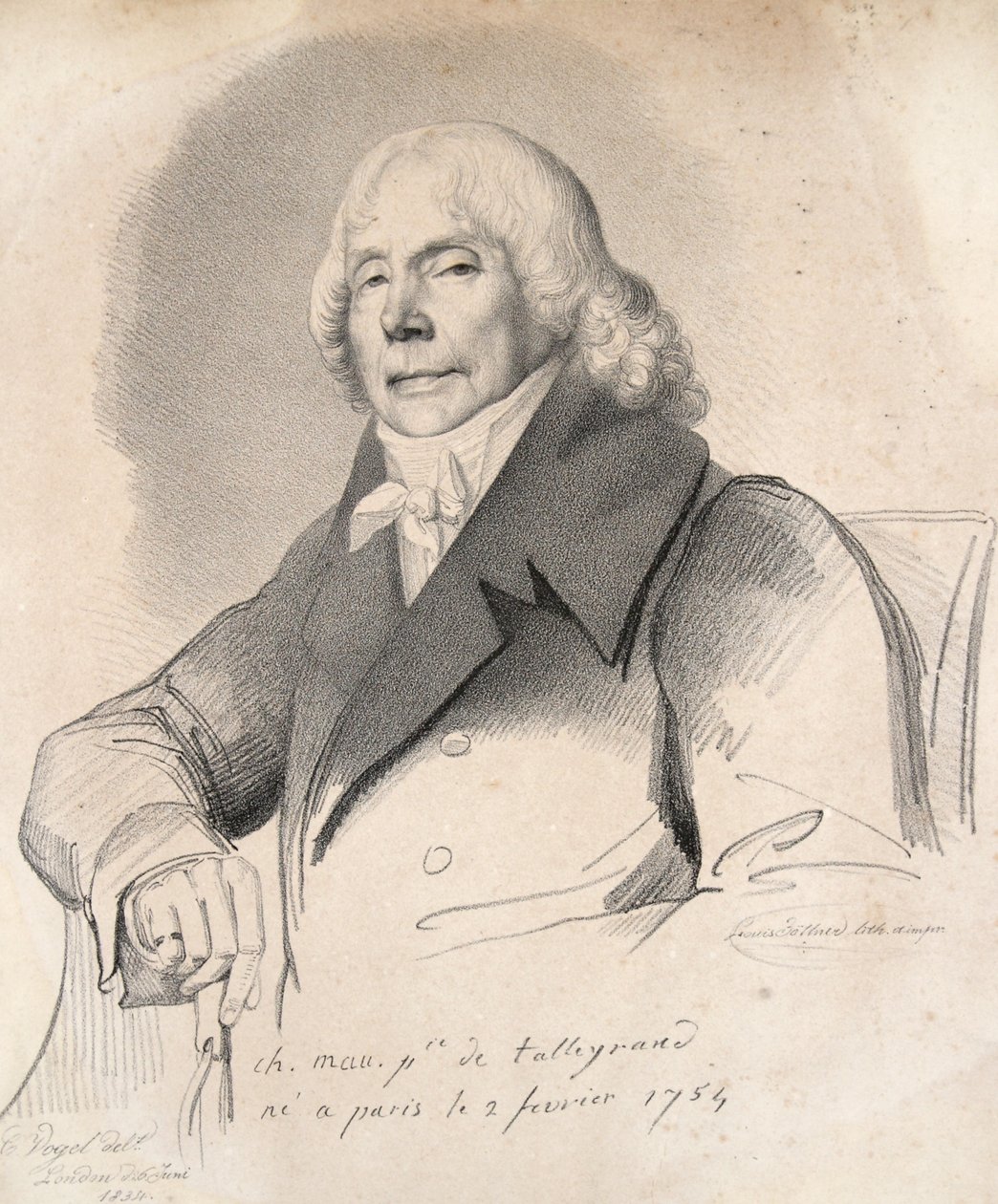 Charles Maurice Príncipe de Talleyrand, pub. 1834 de Carl Friedrich Otto Vogel