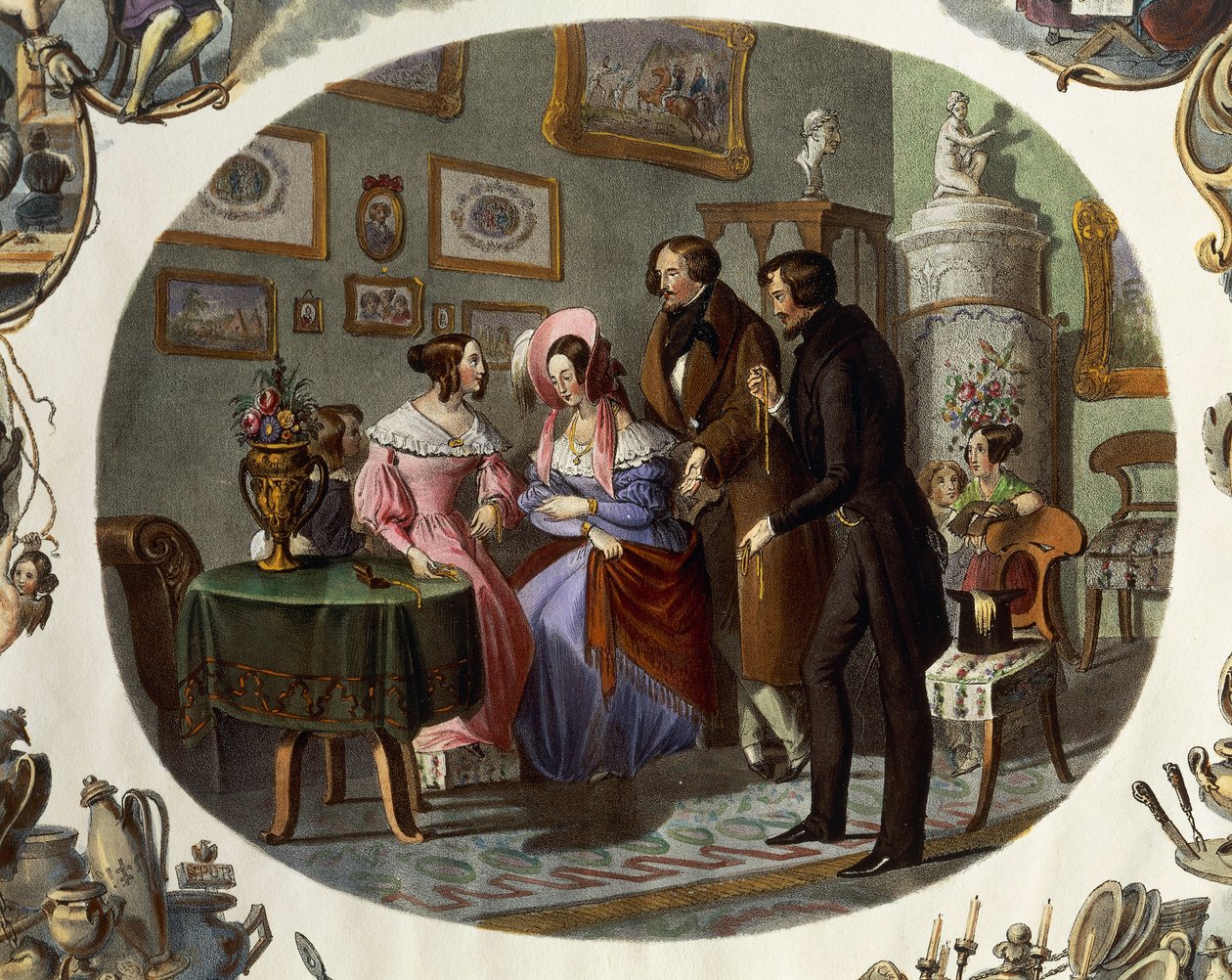 Interior da joalheria de Carl and Geiger Peter Johann Nepomuk Kunz