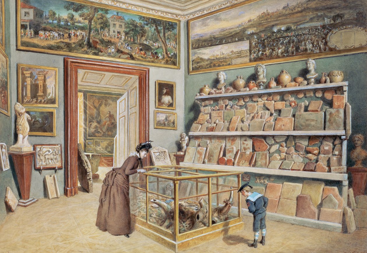 A sala de abside com os tijolos romanos de Carl Goebel d. J.