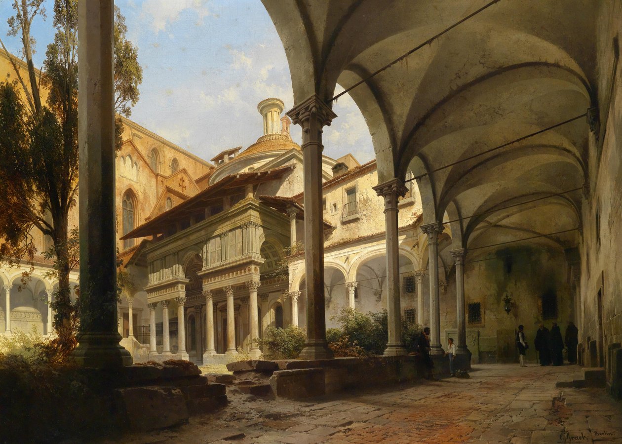 Hof mit Capella Pazzi de Carl Graeb