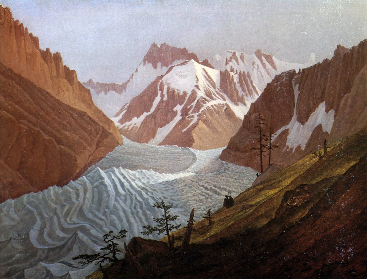 Alemão: O mar de gelo perto de Chamonix de Carl Gustav Carus