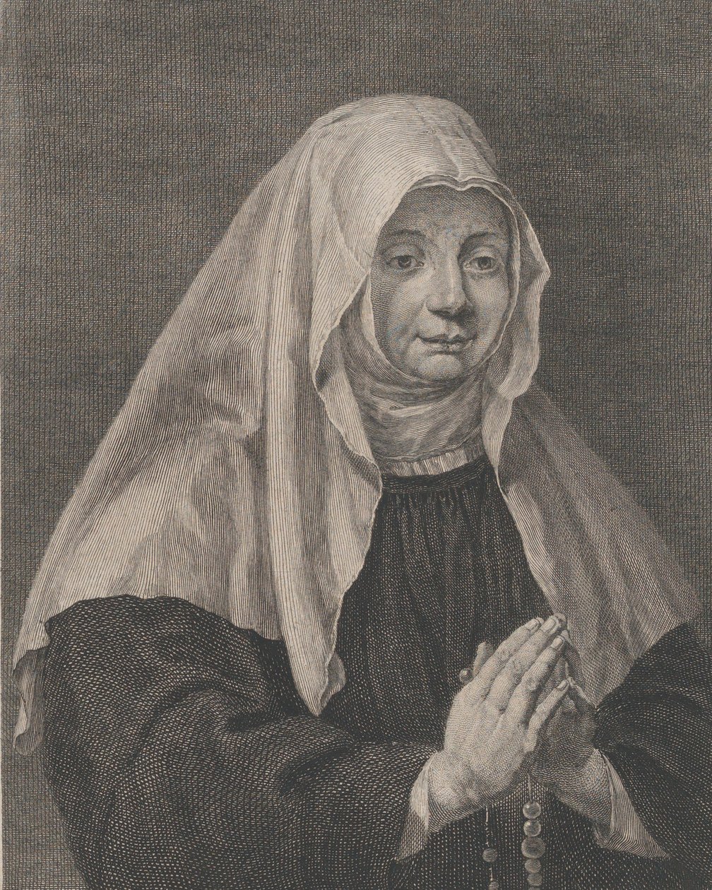 Retrato de uma freira orando, ca. 1771. de Carl Guttenberg