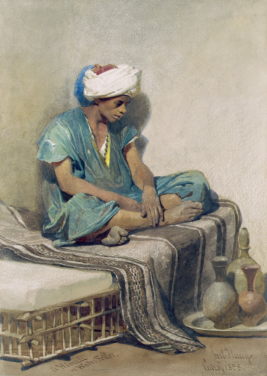 Um vendedor de Himali ou água, 1855 de Carl Haag