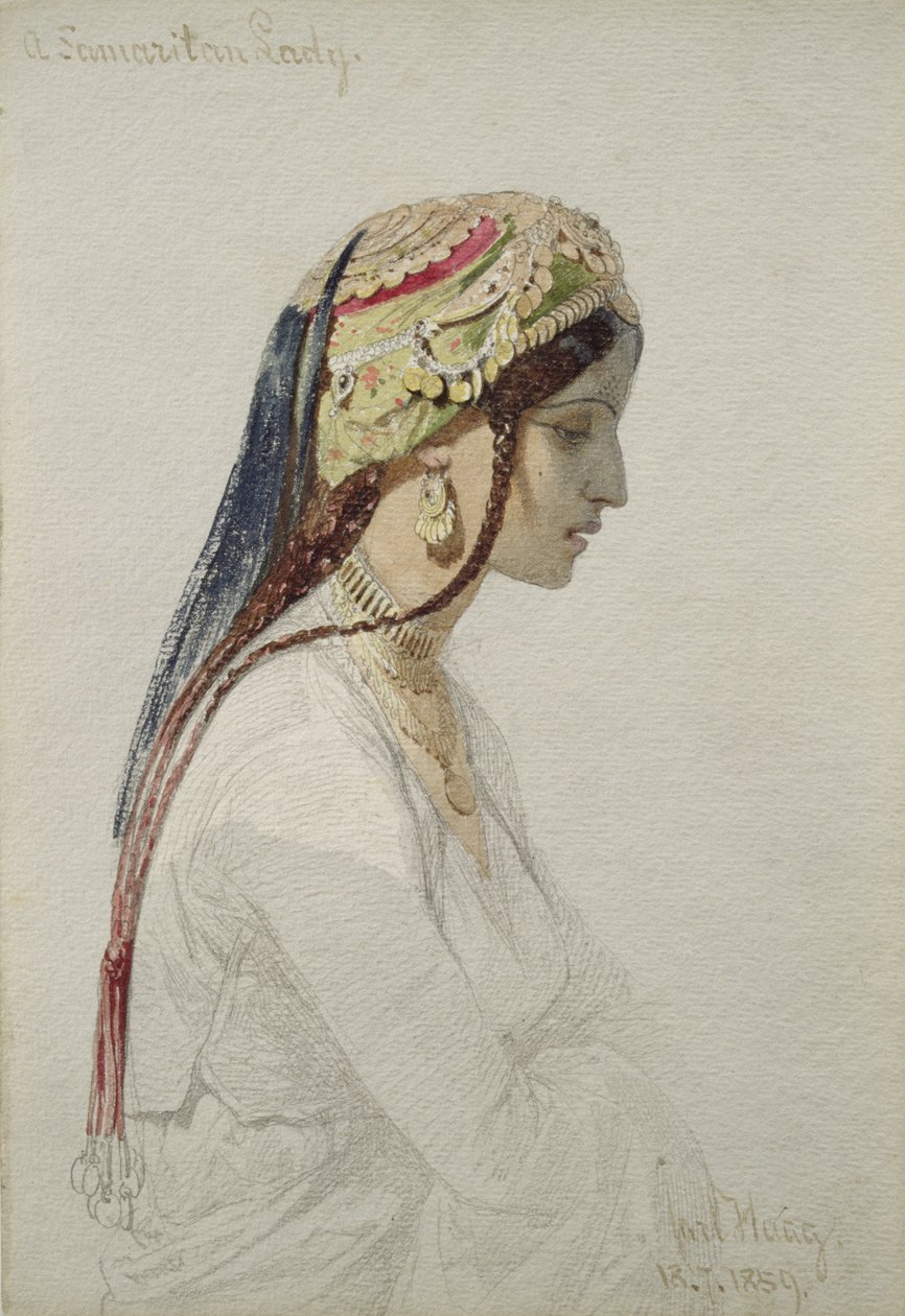 Uma senhora samaritana, 1859 de Carl Haag