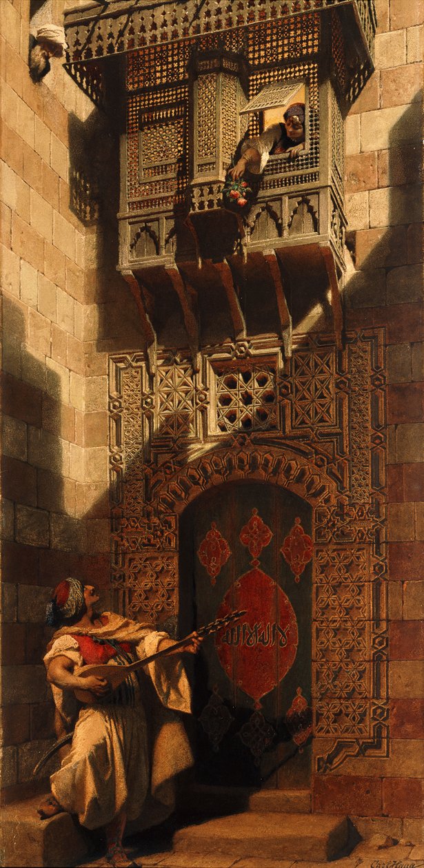 Uma serenata no Cairo; Uma Serenata no Cairo, 1893 de Carl Haag