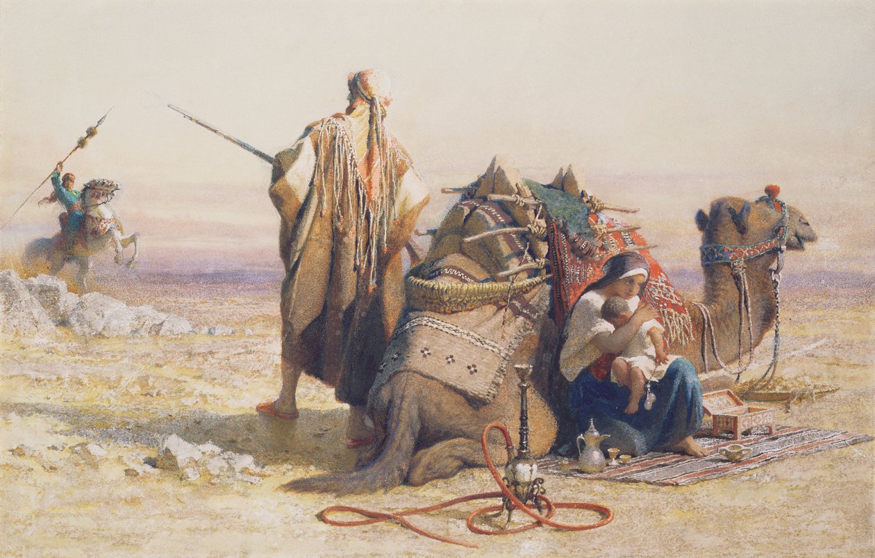 Perigo no deserto, 1867 de Carl Haag