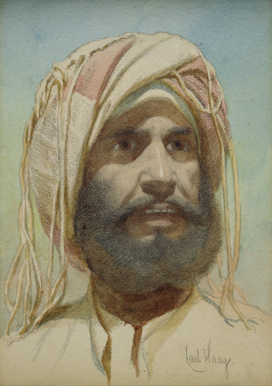 Retrato, de, um, barbudo, tribesman de Carl Haag