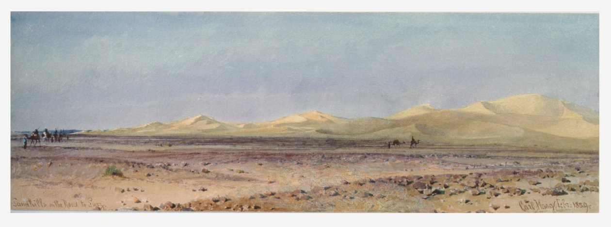Colinas de areia na estrada para Suez, 1859 de Carl Haag