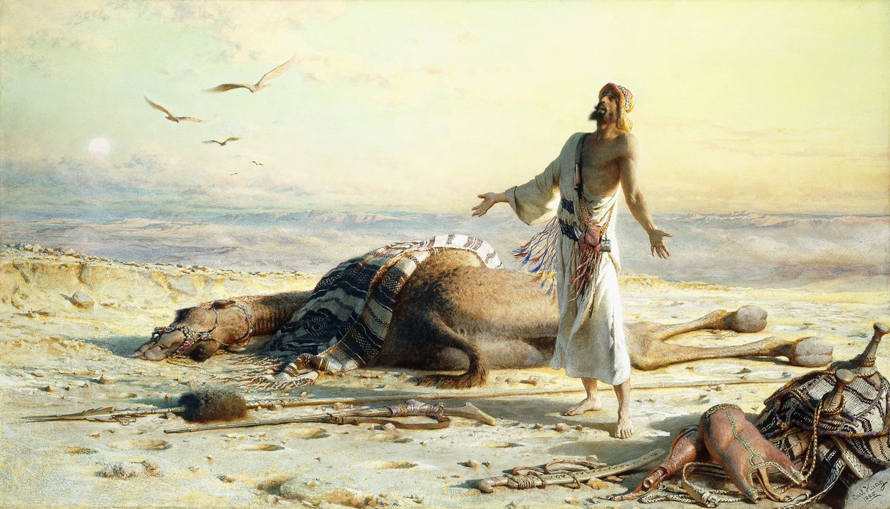 Naufrágio no deserto, 1886 de Carl Haag