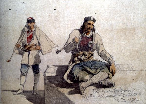 Estudo de duas figuras, ambas fumando cachimbos de Carl Haag