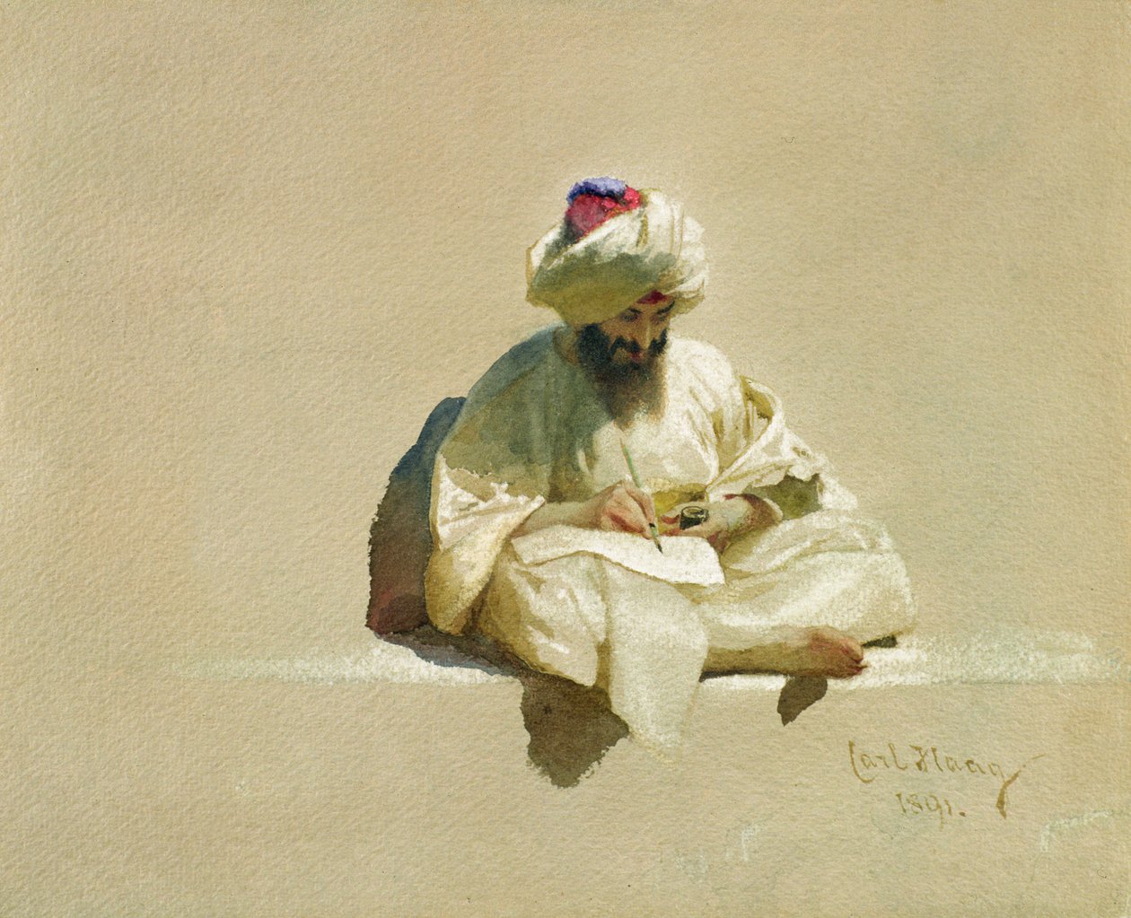 The Letter Writer, 1891 de Carl Haag