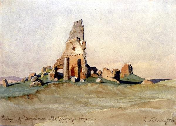 A Ruína de um Mausoléu no Campo Romano de Carl Haag