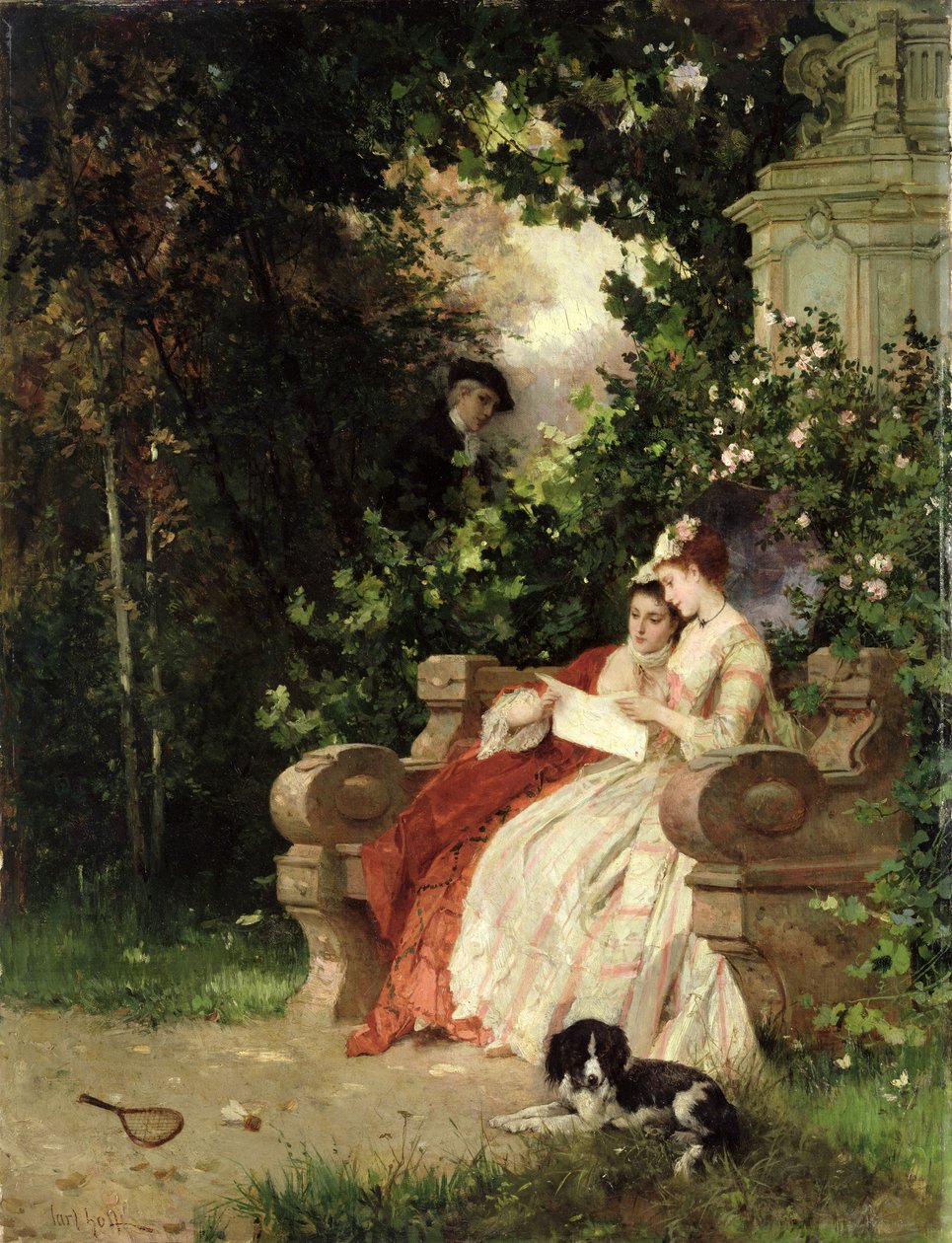 The Eavesdropper, 1868 de Carl Heinrich Hoff