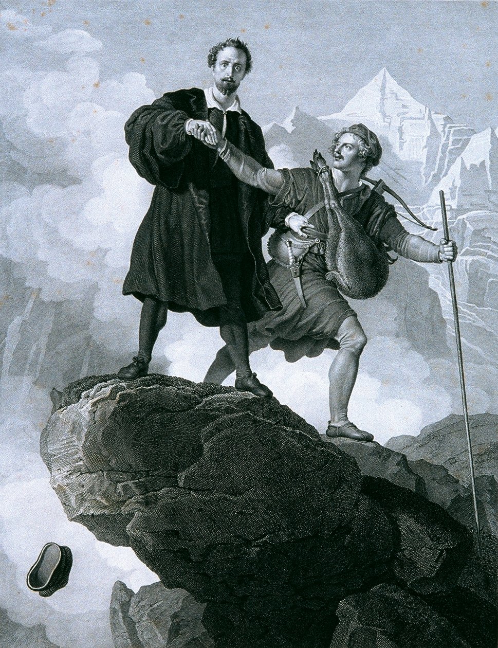Manfred e o caçador de camurças de Carl Heinrich Rahl