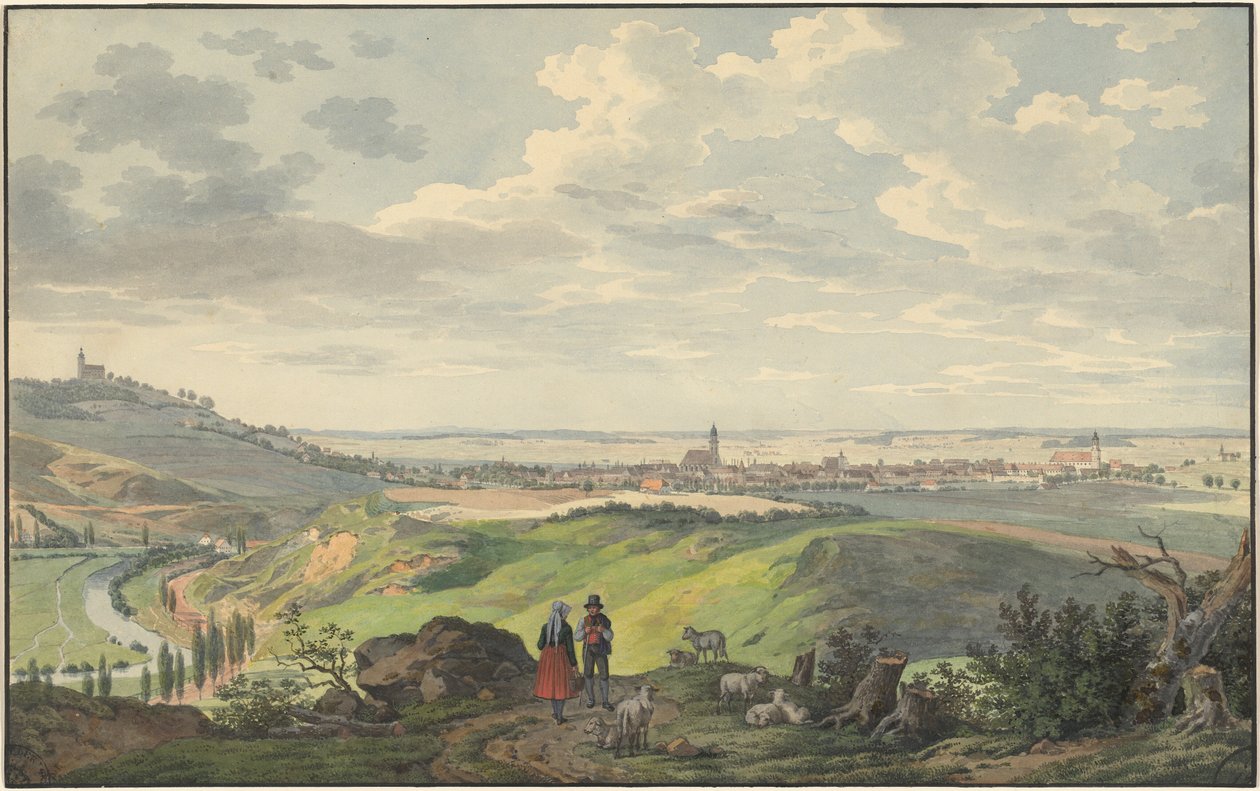 A cidade de Arnberg no Oberpfalz de Carl Heinzmann