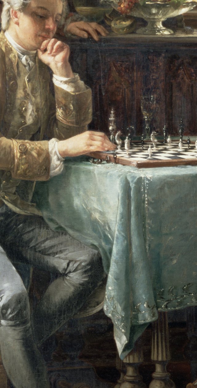 Os jogadores de xadrez, 1887 de Carl Herpfer
