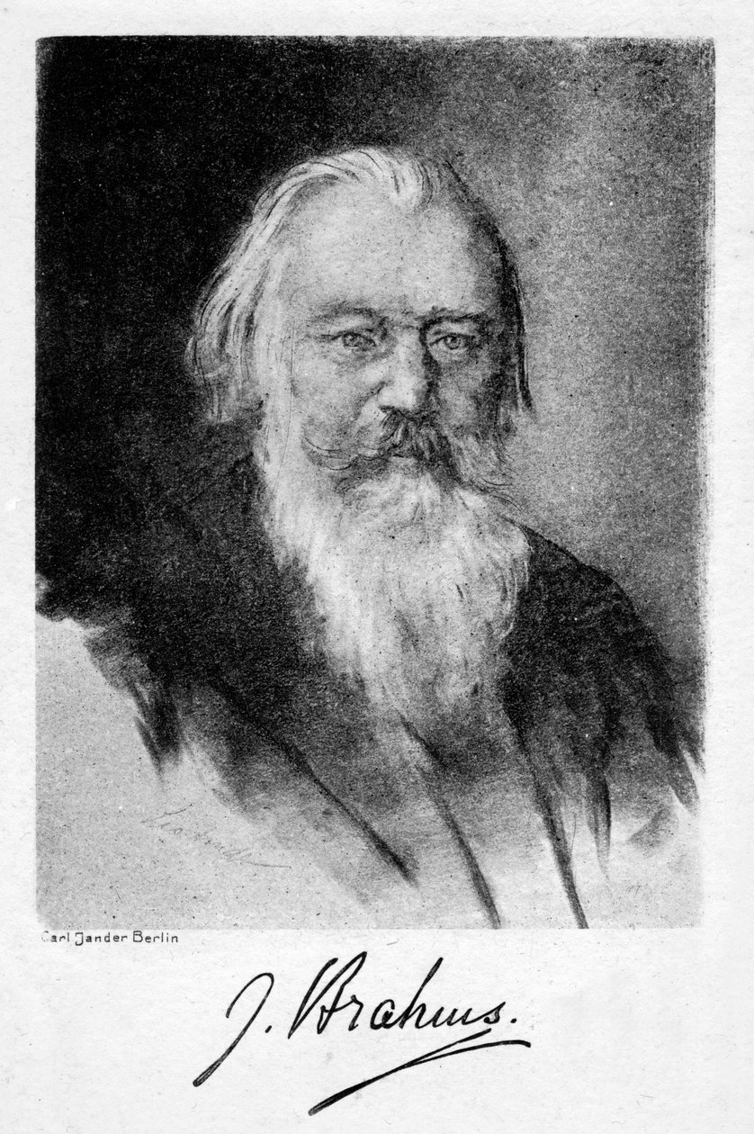 Johannes Brahms 1833-1897, compositor alemão, século XX. de Carl Jander