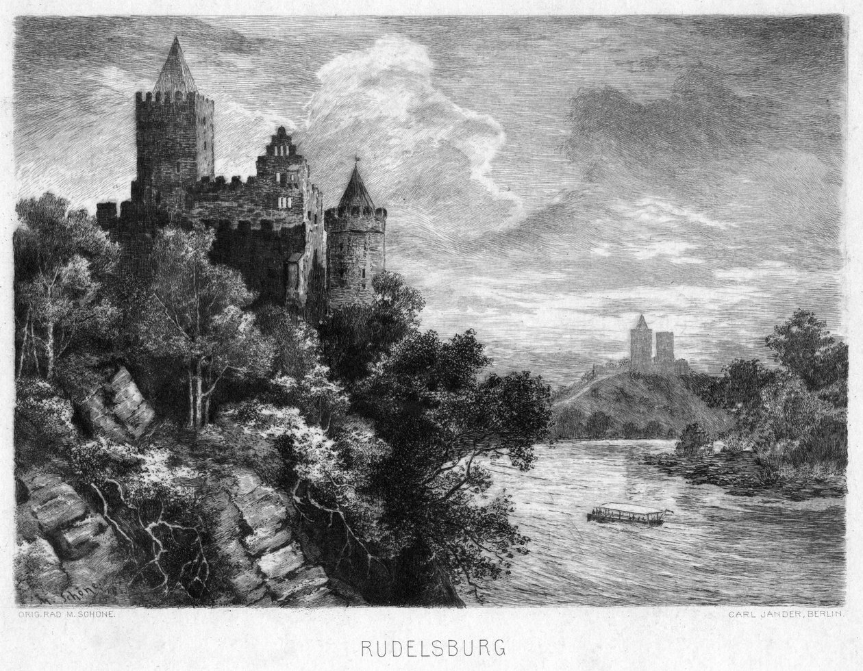 Rudelsburg, Alemanha, c1900 de Carl Jander