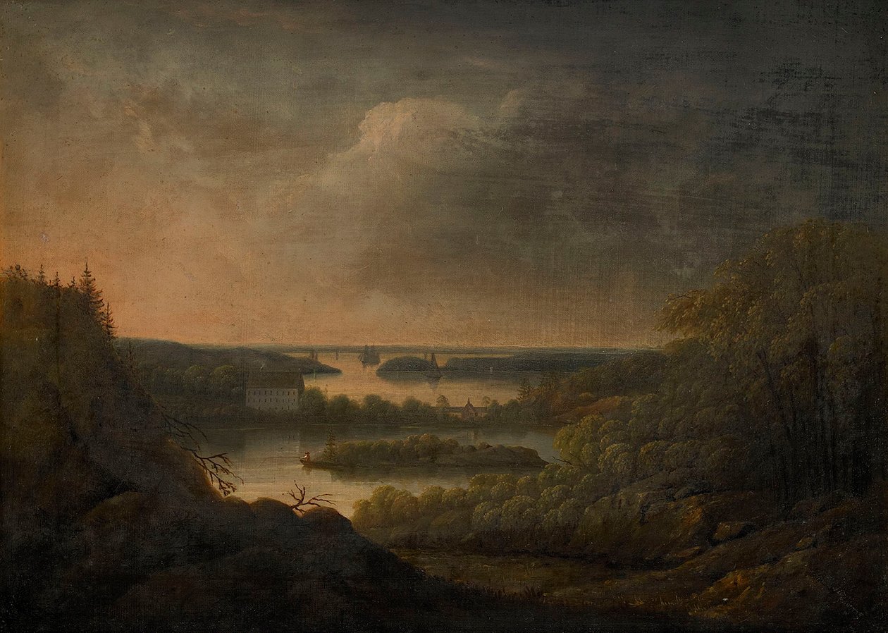 Vista do Velamsund Manor de Carl Johan Fahlcrantz