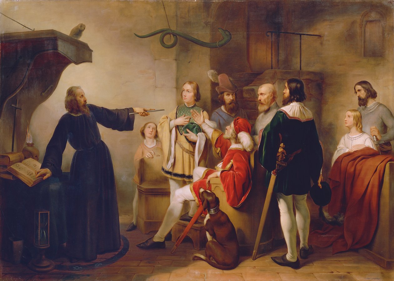 Um astrólogo profetiza Rudolf von Habsburg de Carl Johann Nepomuk Hemerlein