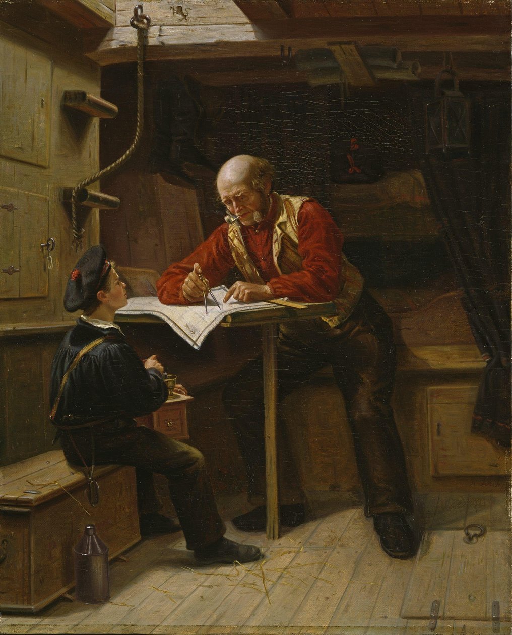O jovem marinheiro (óleo sobre tela) de Carl Julius Lorck