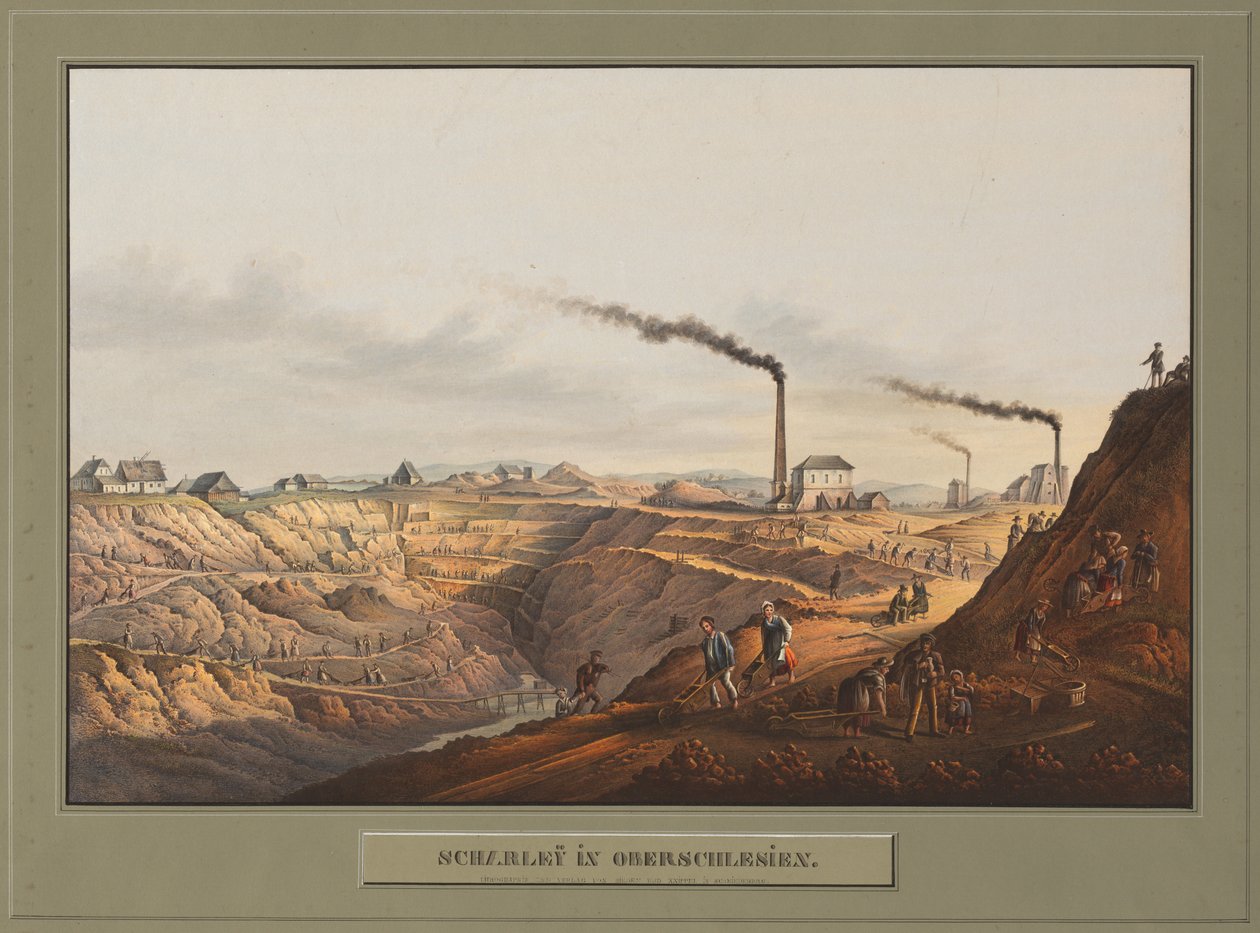 Scharley na Alta Silésia, c. 1850 de Carl Julius Rieden