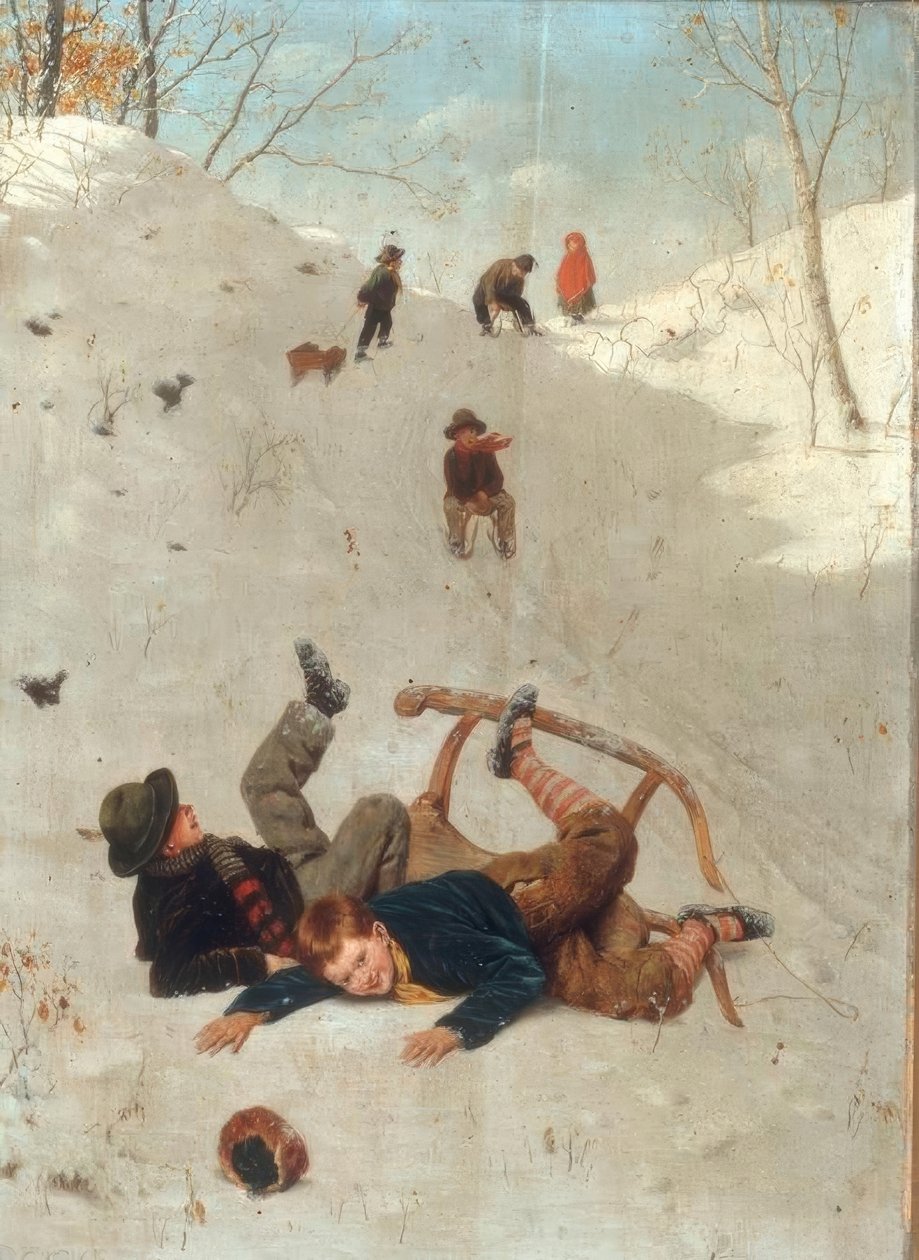 Crianças de trenó de Carl Kronberger