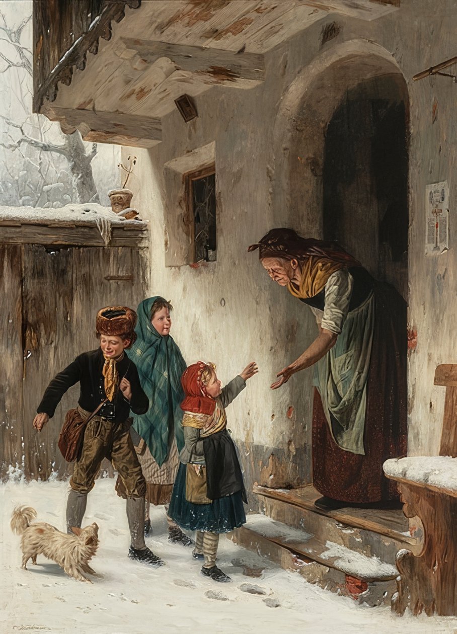Visita de inverno para a avó de Carl Kronberger