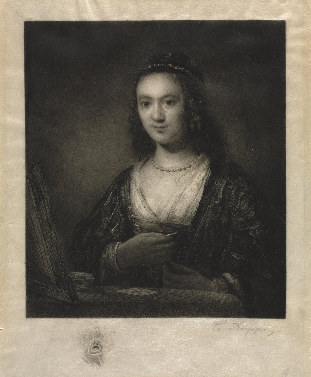 Retrato de uma mulher de Carl Köpping