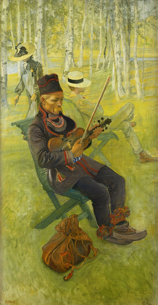 Um lapão; Violeta Lapp Spelender, 1910 de Carl Larsson