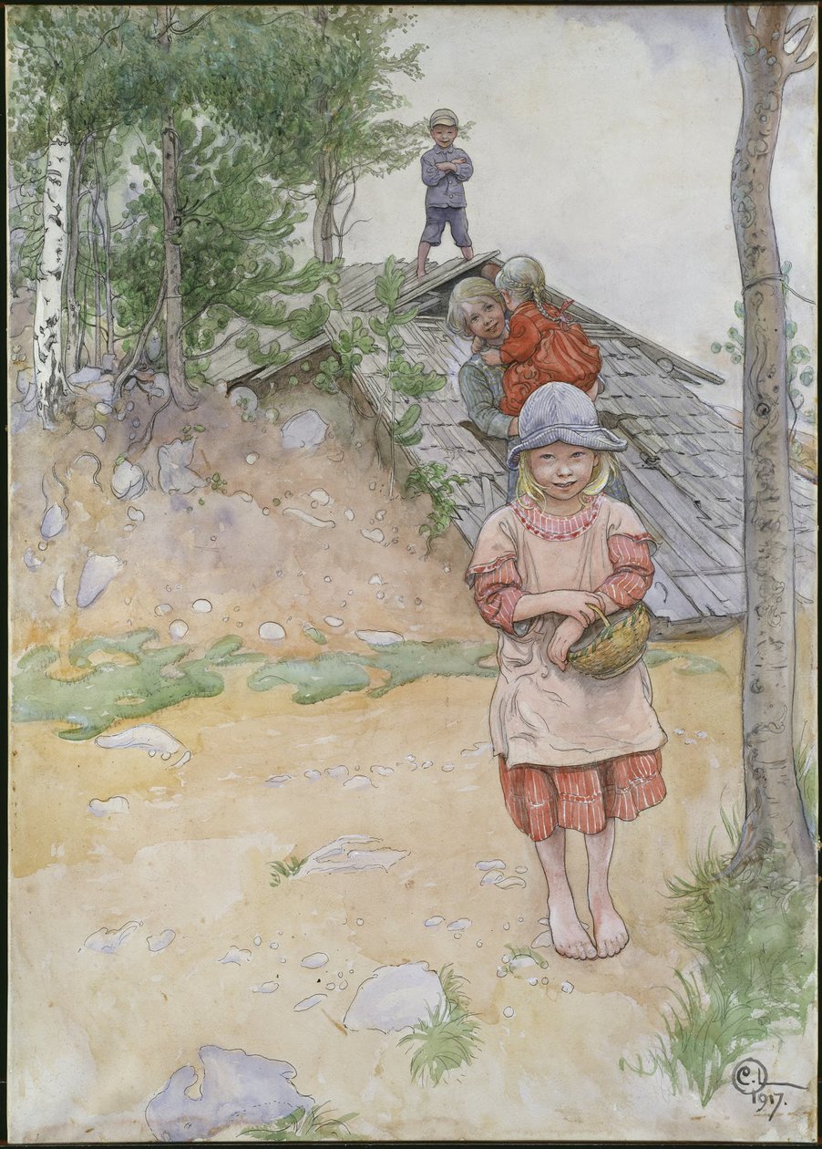 Junto à adega de Carl Larsson