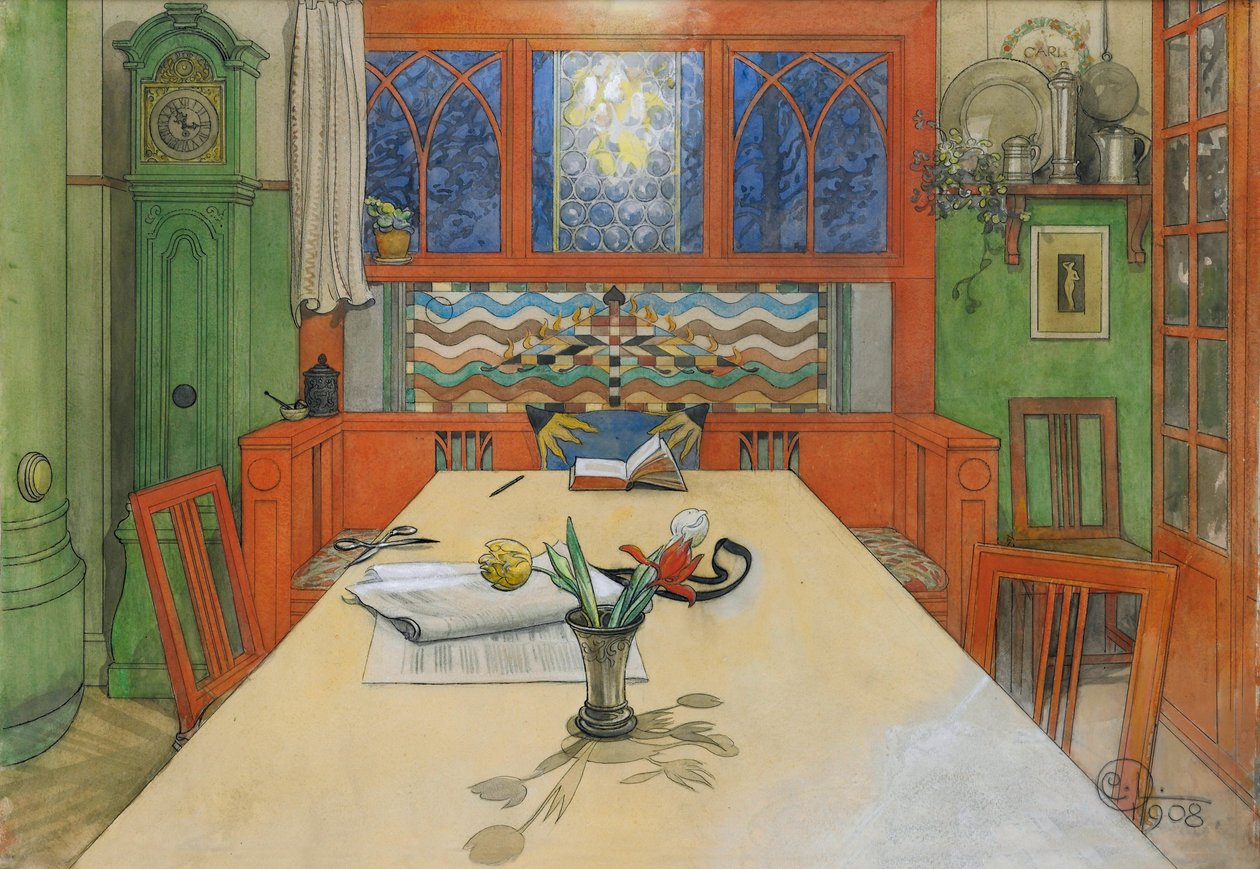 O dia está pronto, boa noite! 1908 de Carl Larsson