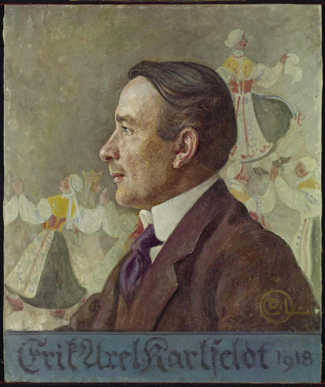 Erik Axel Karlfeldt (1864-1931), doutor honoris causa em Filosofia, poeta, 1918 de Carl Larsson