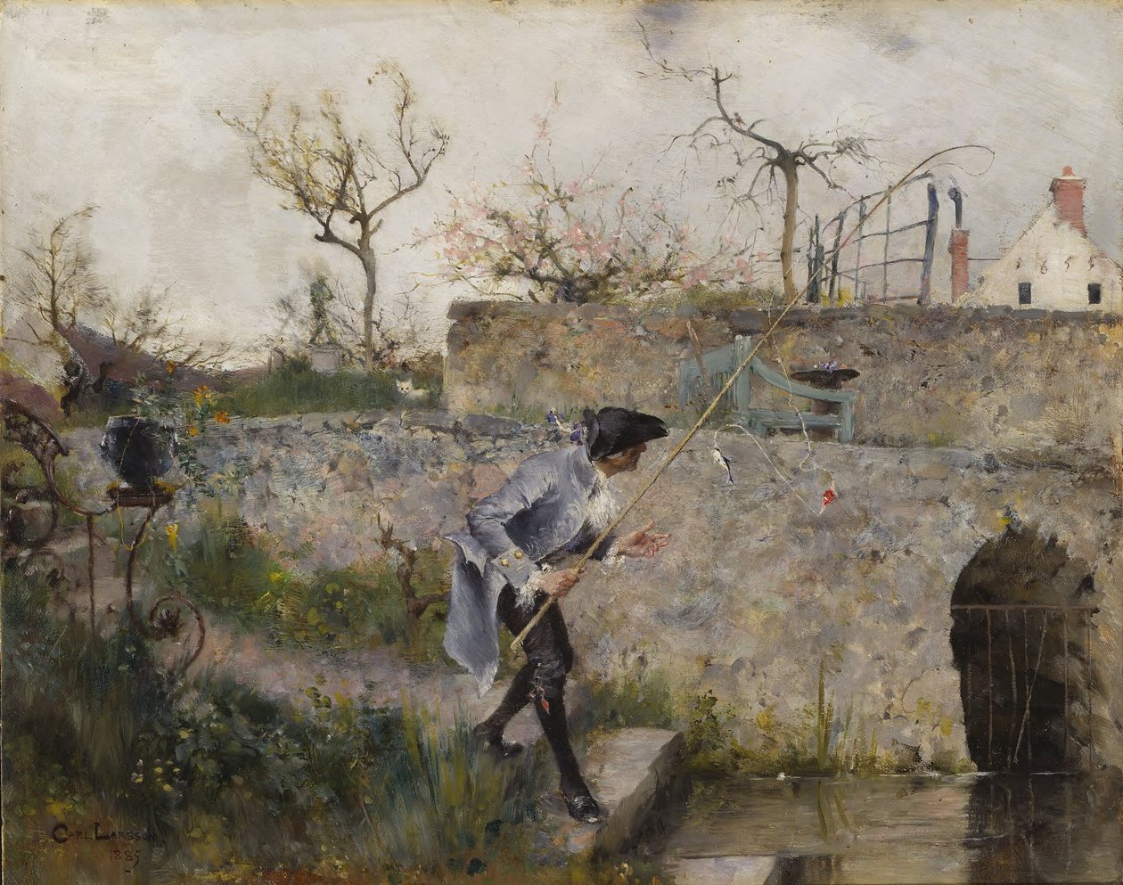Os peixes estão a morder! de Carl Larsson