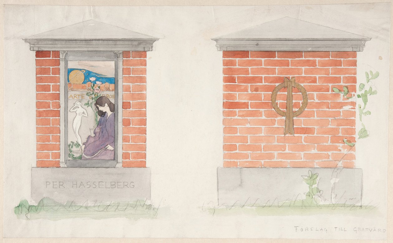 Proposta de monumento funerário para Per Hasselberg de Carl Larsson