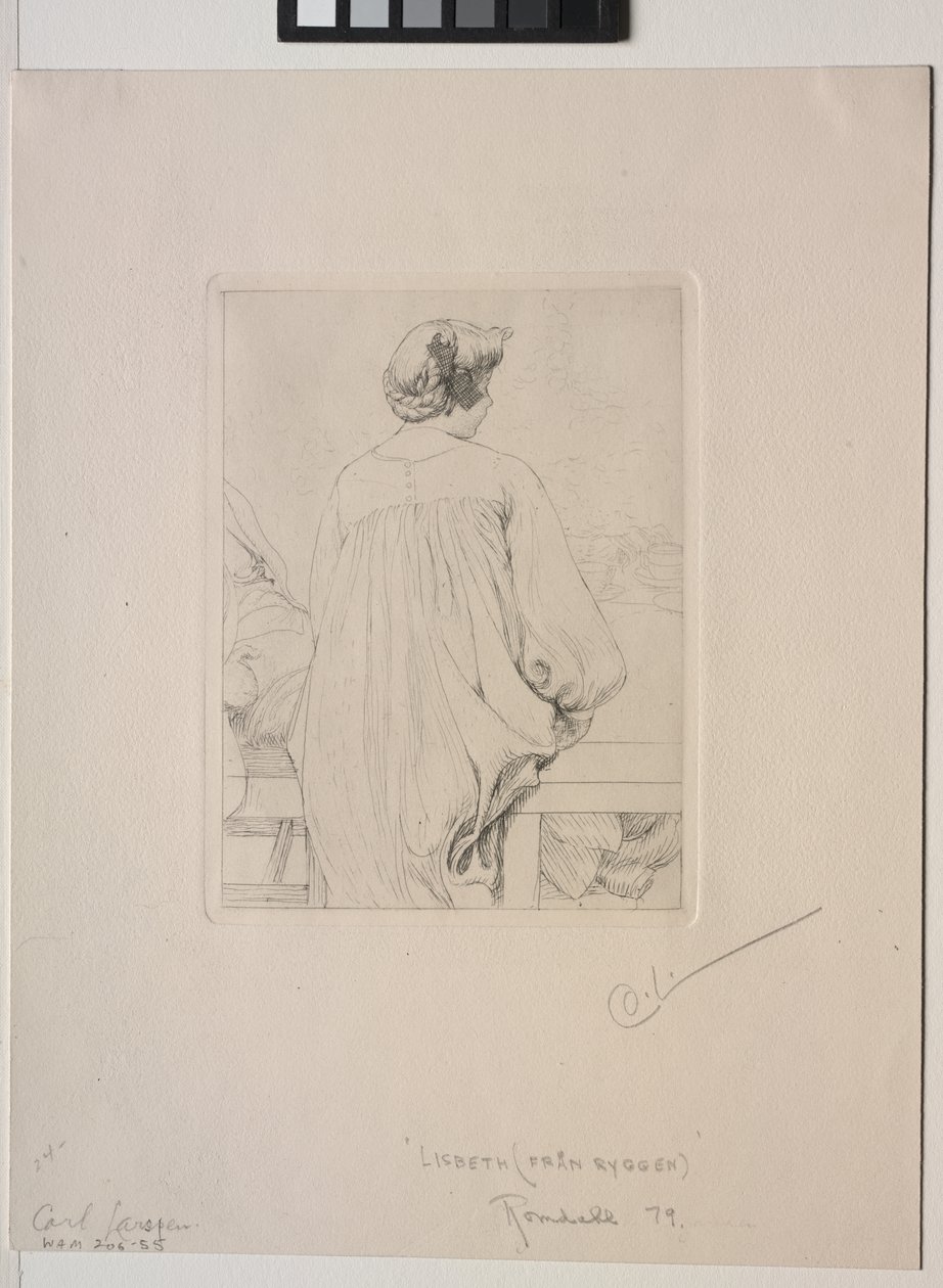 Lisbeth, vista de trás de Carl Larsson