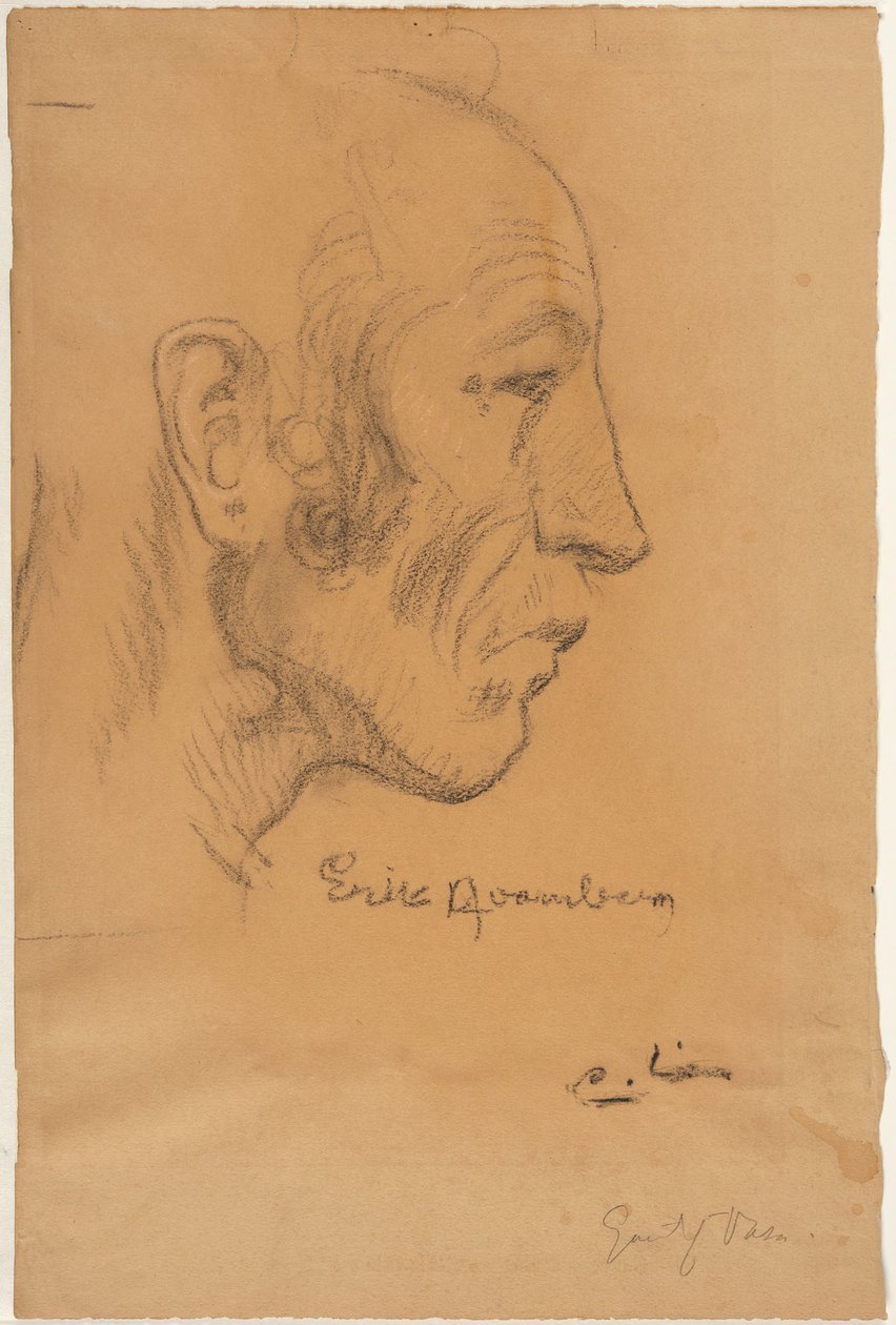 Profil eines Mannes nach rechts de Carl Larsson