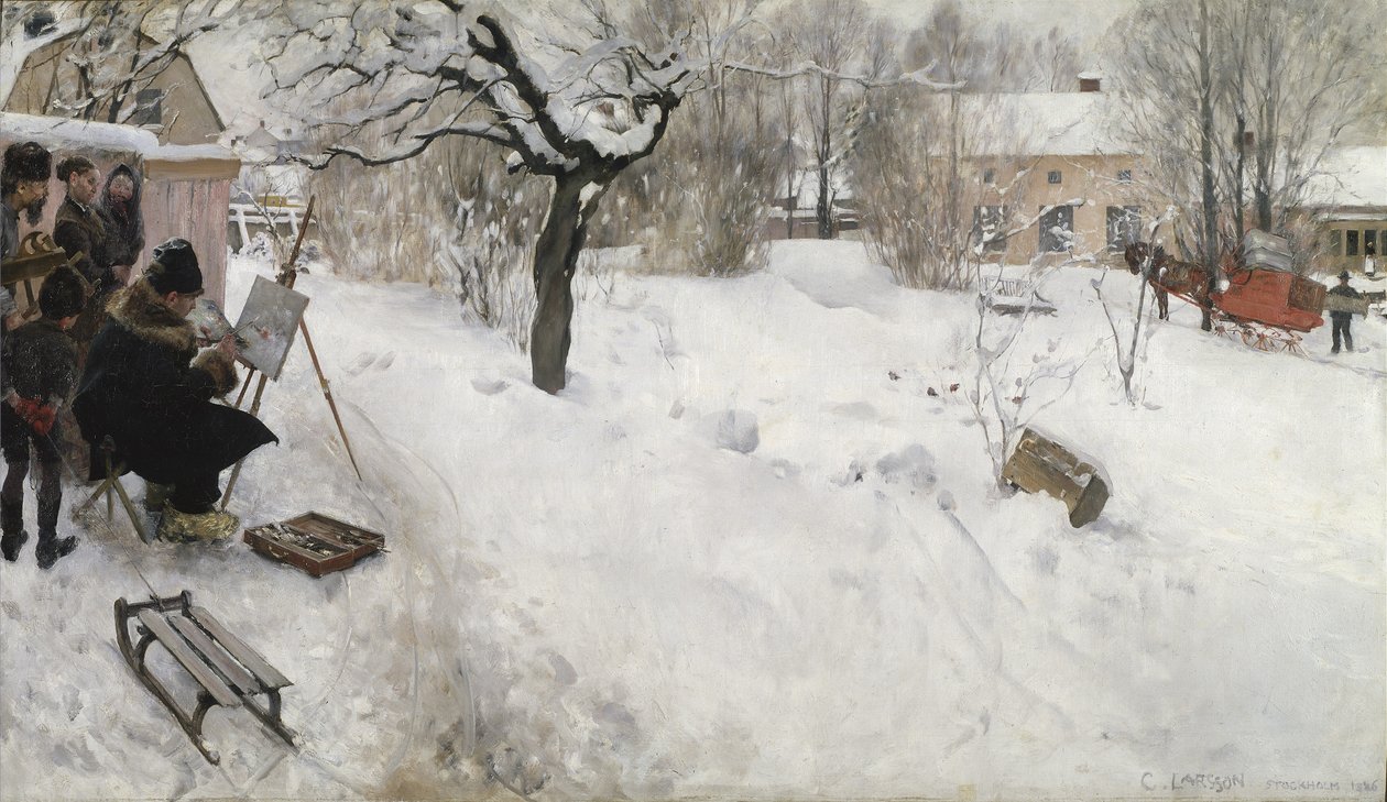 Pintor ao ar livre de Carl Larsson