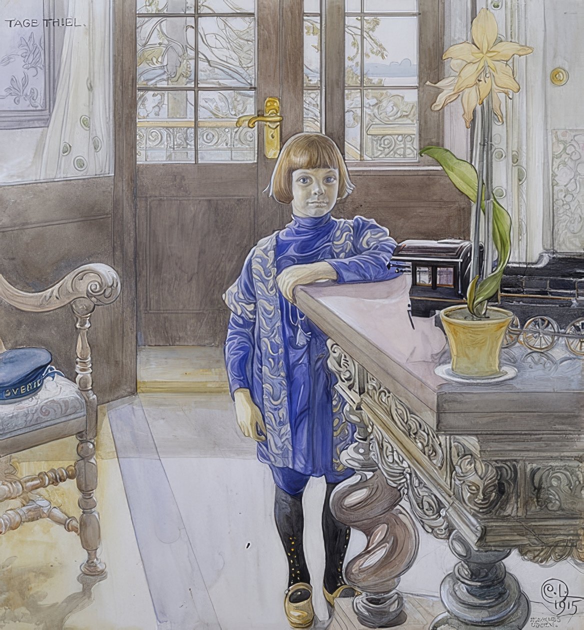 Retrato de Tage Thiel. 1915 de Carl Larsson