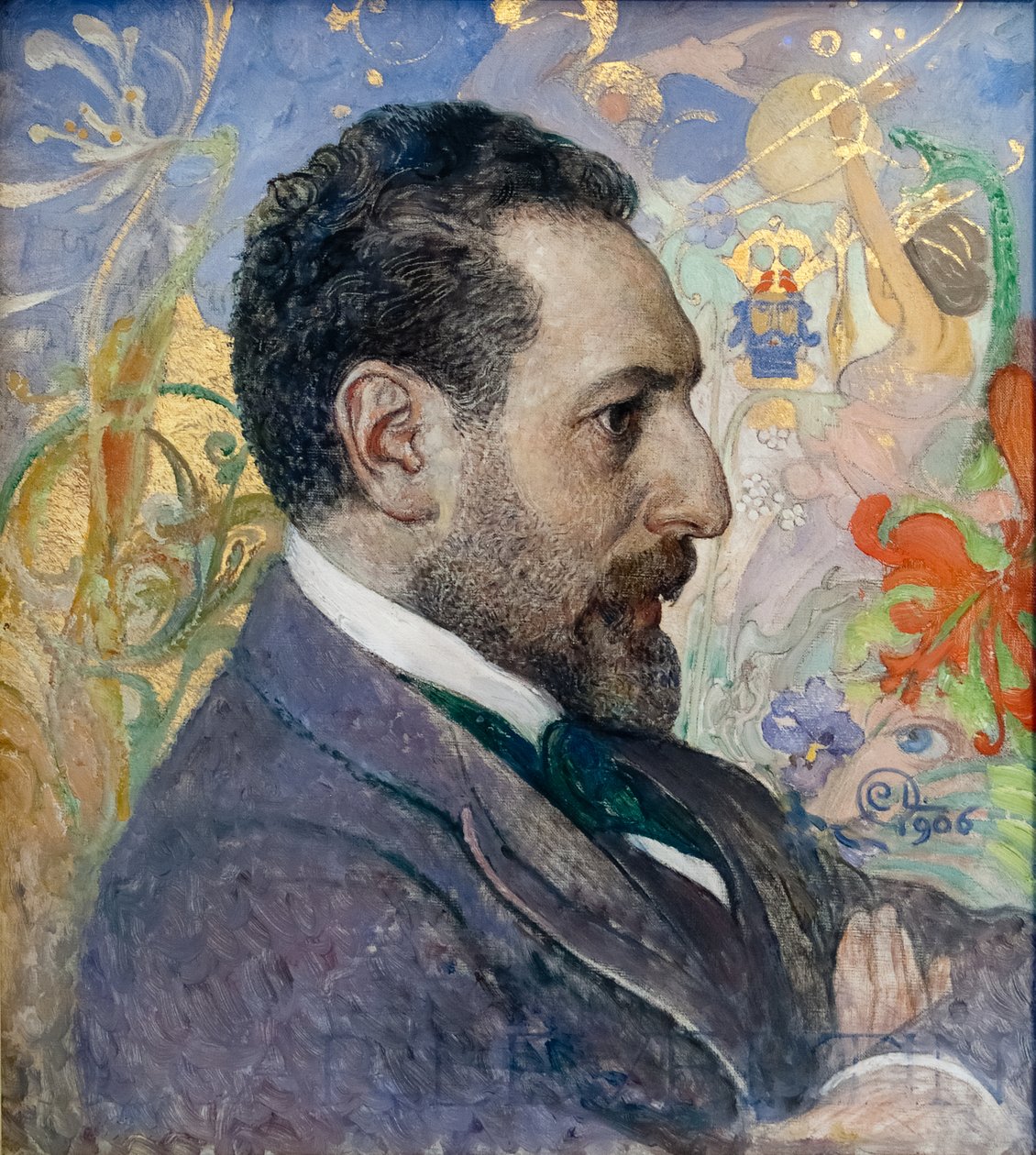 Retrato de Oskar Levertin de Carl Larsson