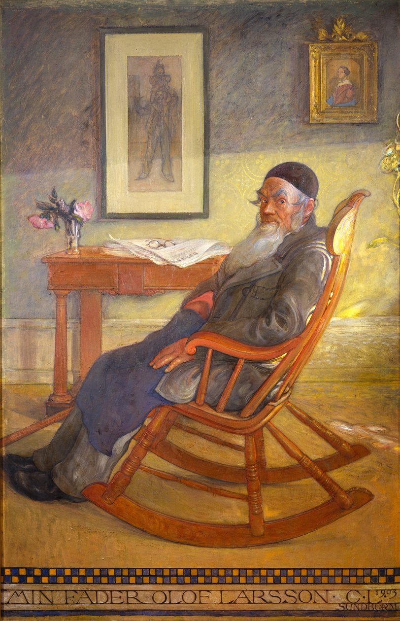 Retrato do pai do artista de Carl Larsson