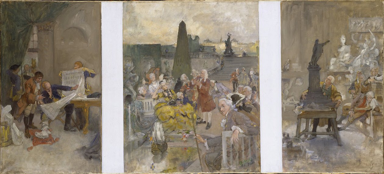 Projeto revisto para a decoração das paredes do Salão Inferior do NM de Carl Larsson