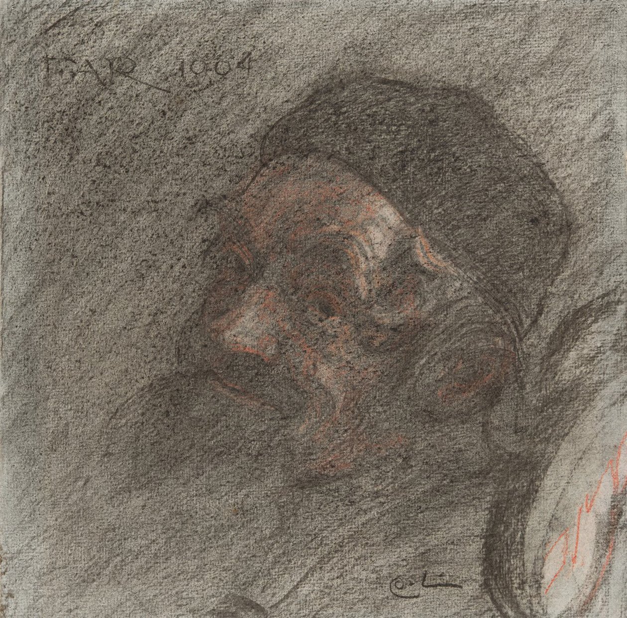Estudo para o retrato do pai do artista numa cadeira de baloiço de Carl Larsson