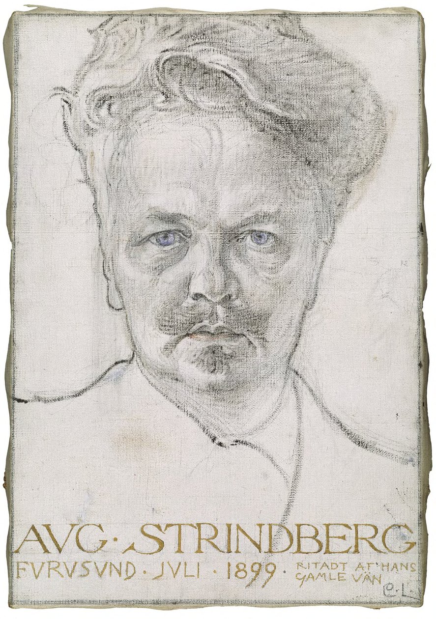 O autor August Strindberg de Carl Larsson