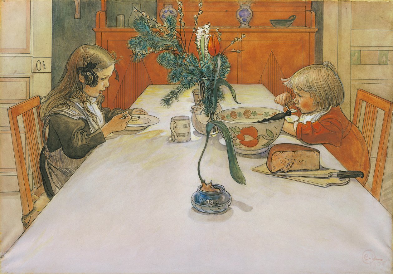 A refeição da noite, 1905 de Carl Larsson