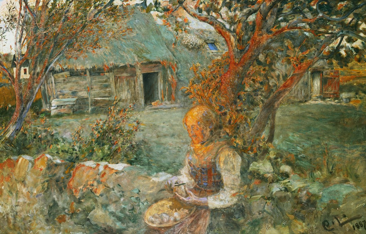 Os últimos raios; Os Últimos Raios, 1887-90 de Carl Larsson