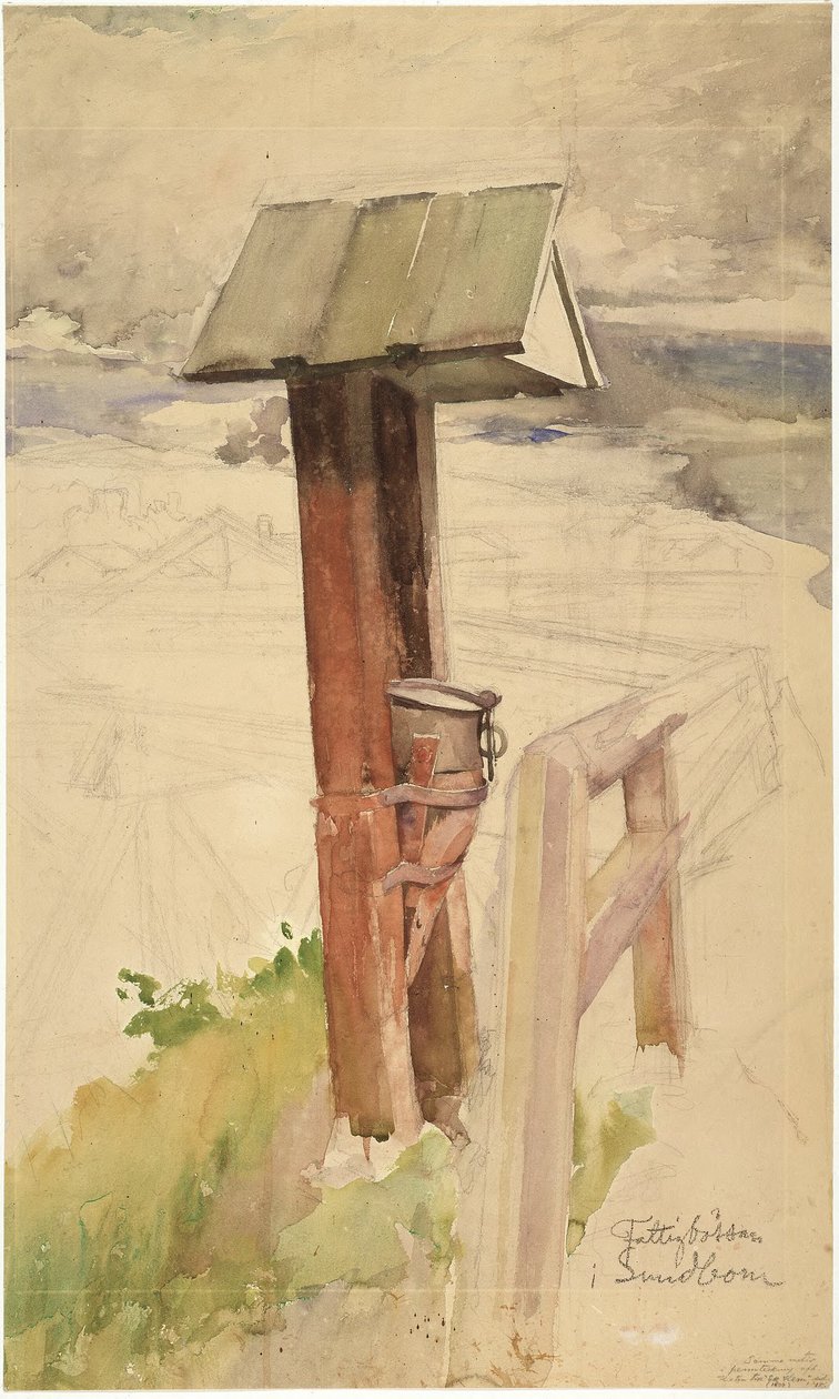 A Caixa de Caridade em Sundborn de Carl Larsson